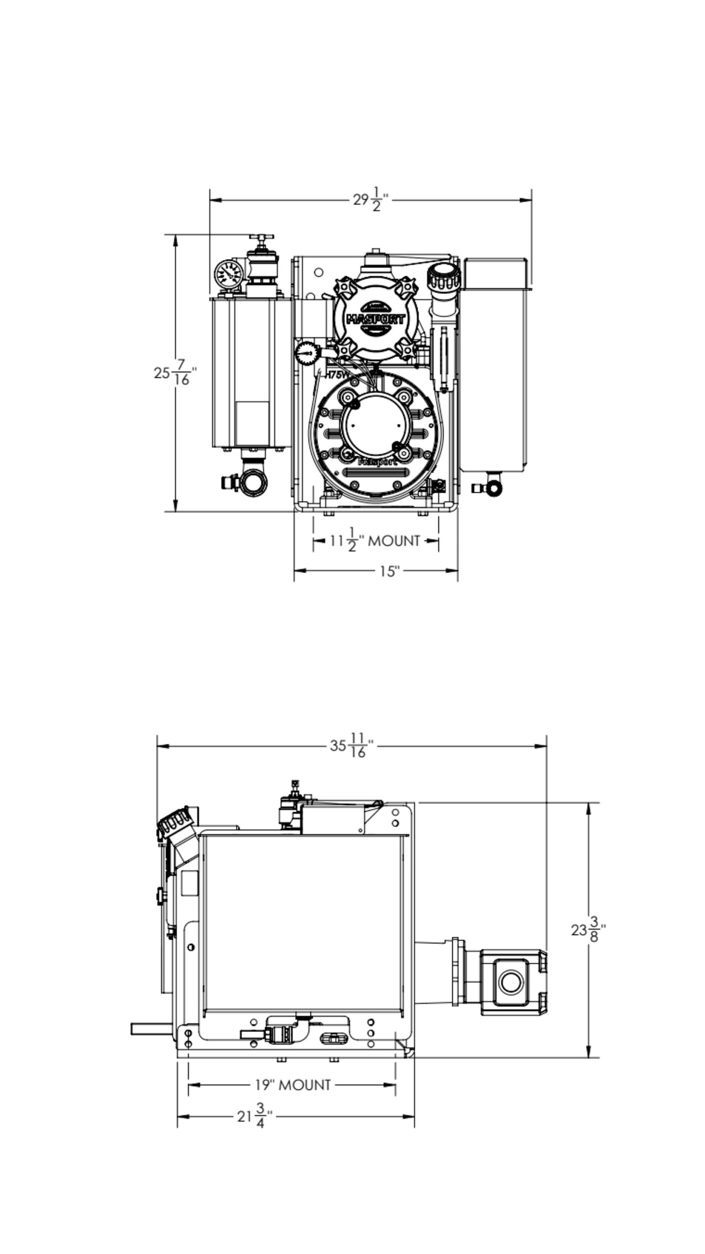 Hydraulic Dimensional Drawing