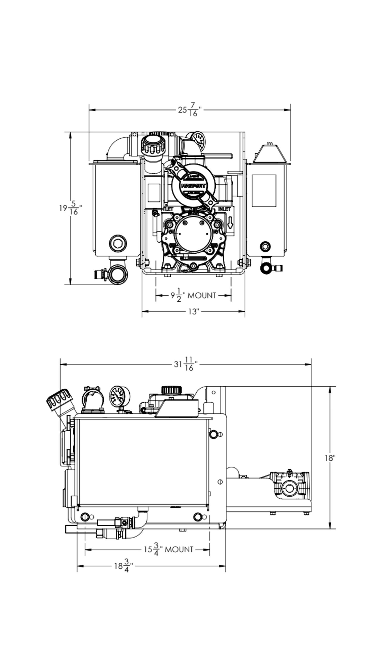 Gearbox Dimensional Drawing