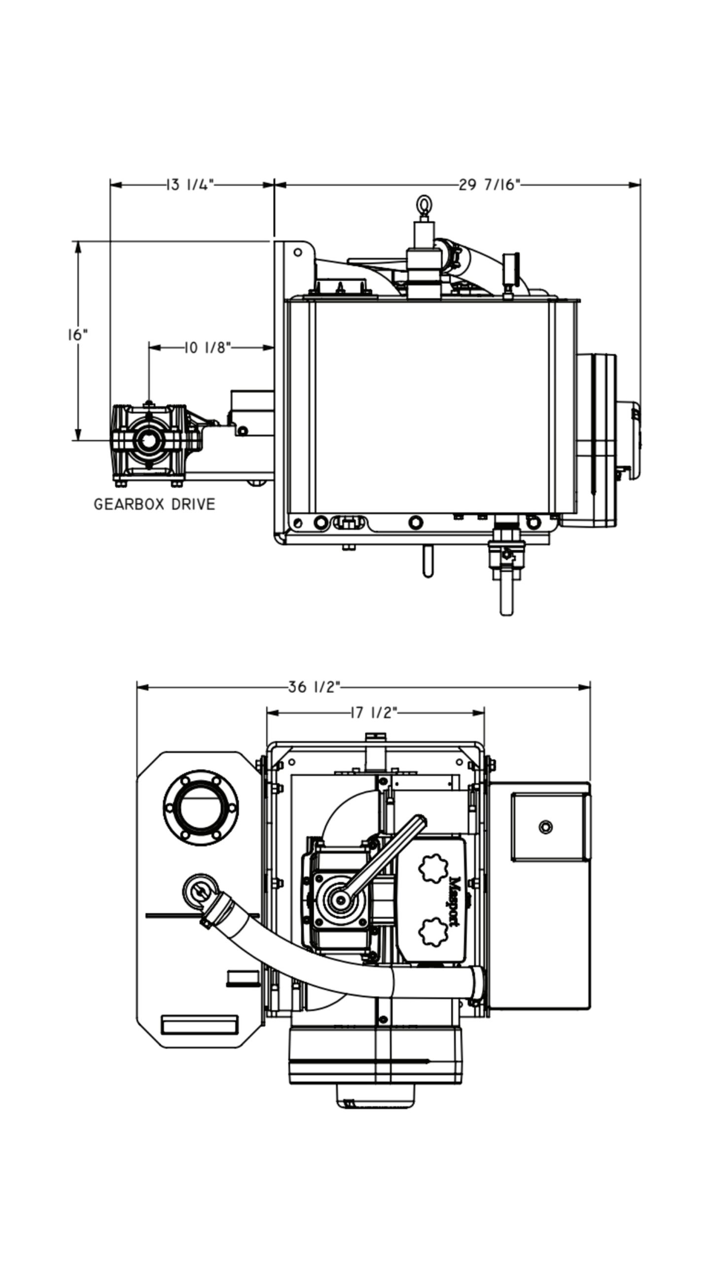 Gearbox Dimensional Drawing