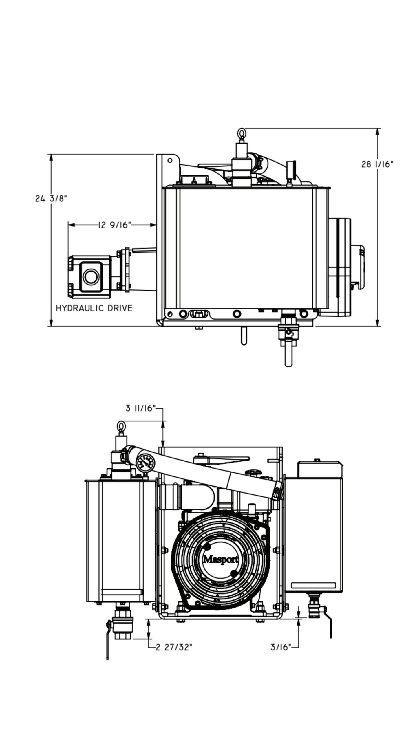 Hydraulic Dimensional Drawing