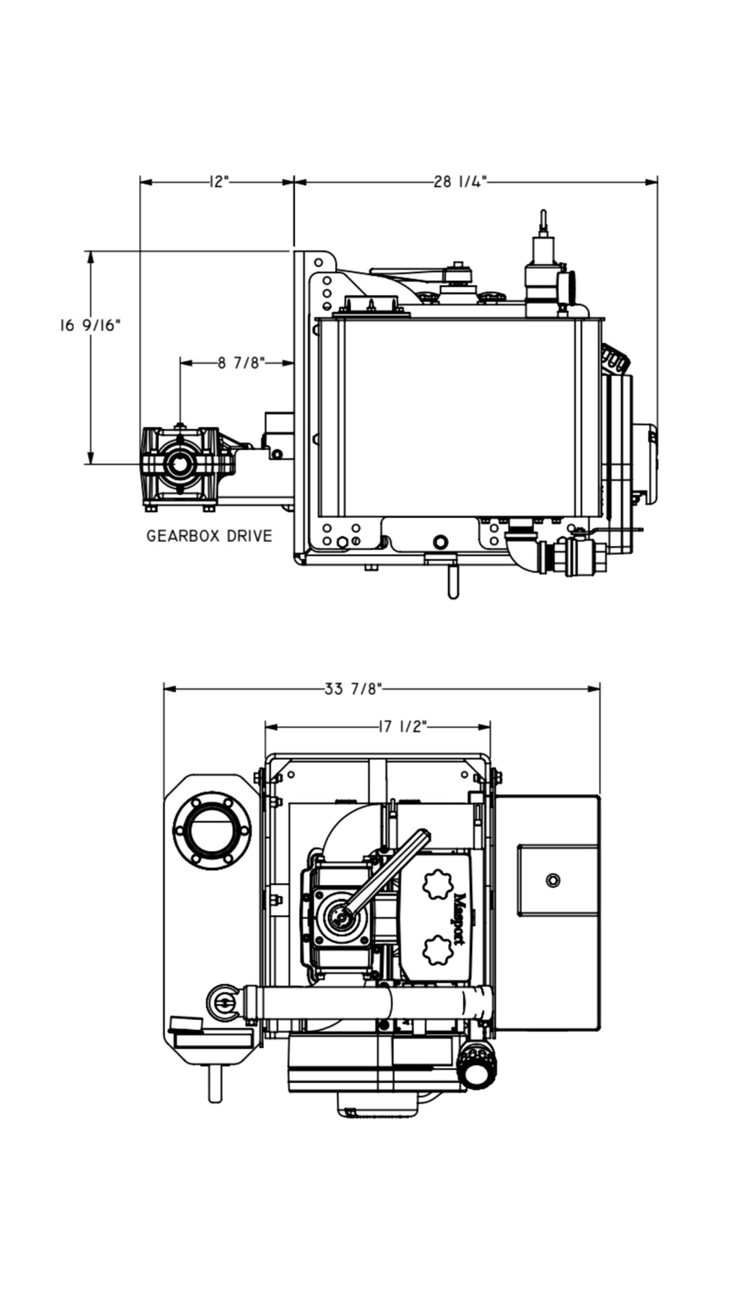 Gearbox Dimensional Drawing