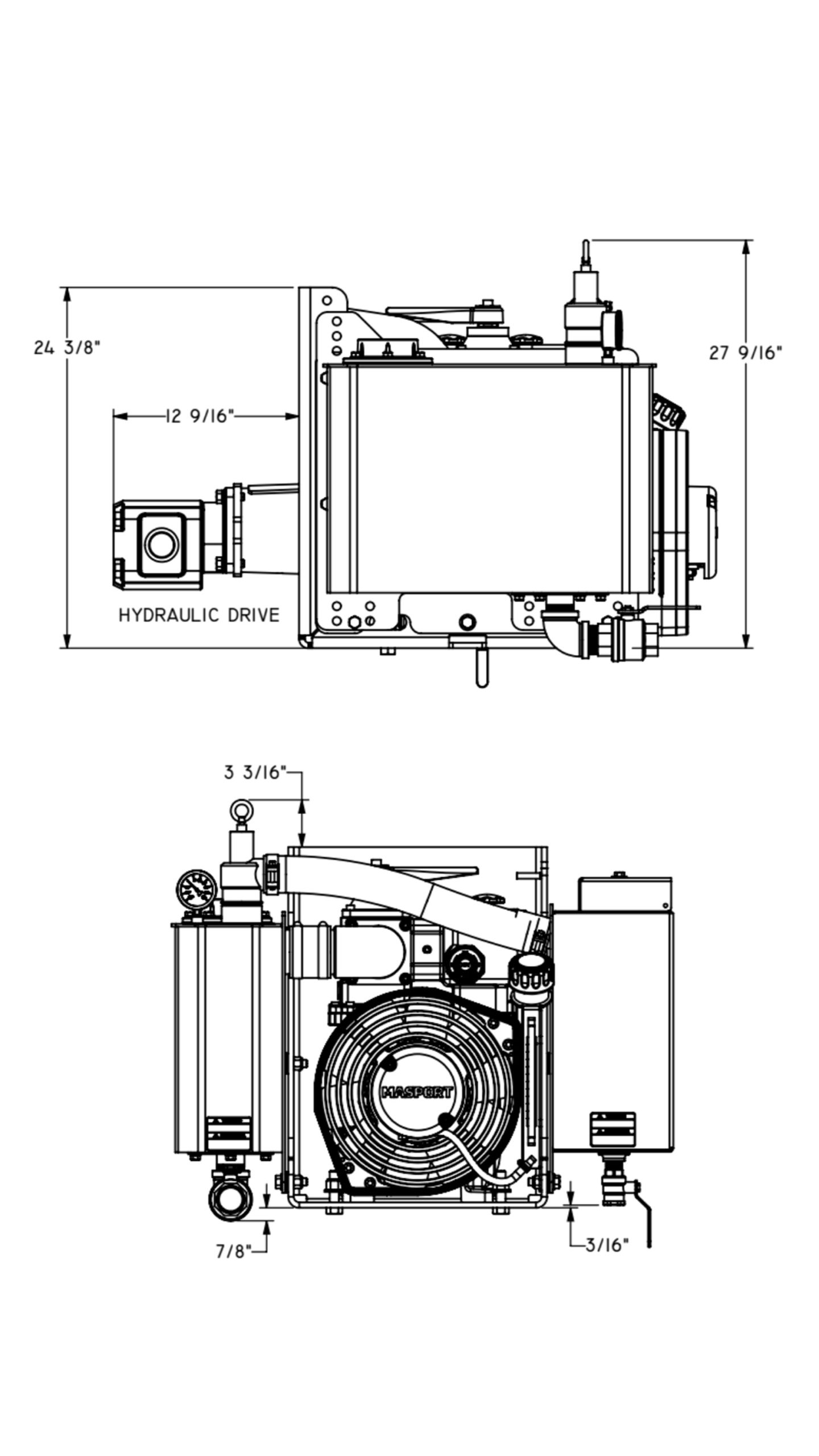 Hydraulic Dimensional Drawing