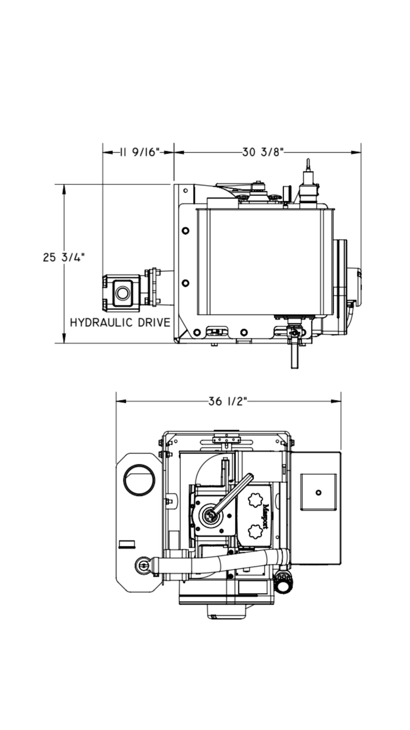 Hydraulic Dimensional Drawing