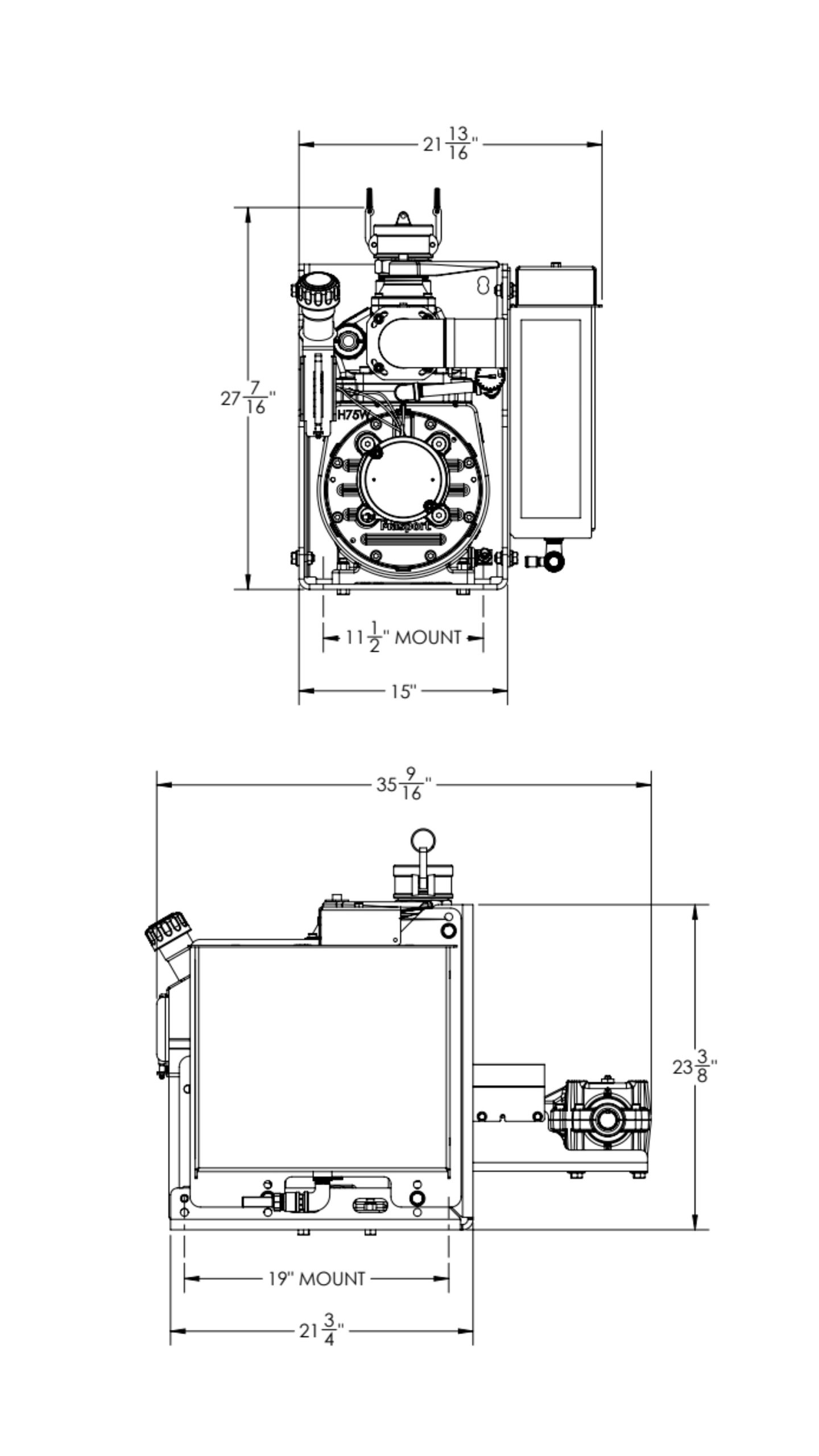Gearbox Dimensional Drawing