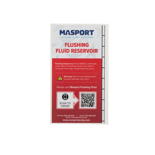 4 Qt Plastic Flushing Reservoir Sticker