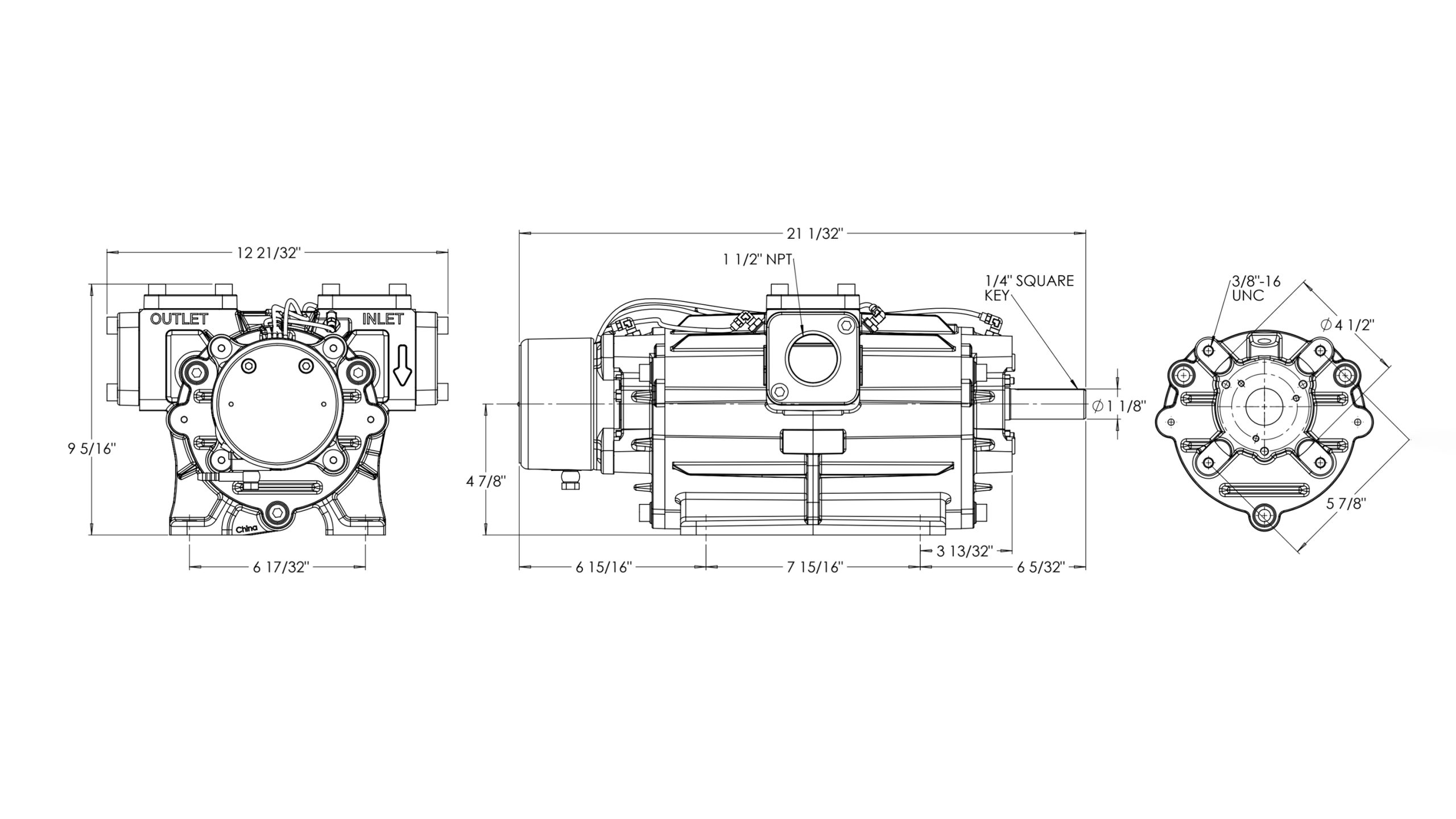 HD4F CW & CCW Dimensional Drawings