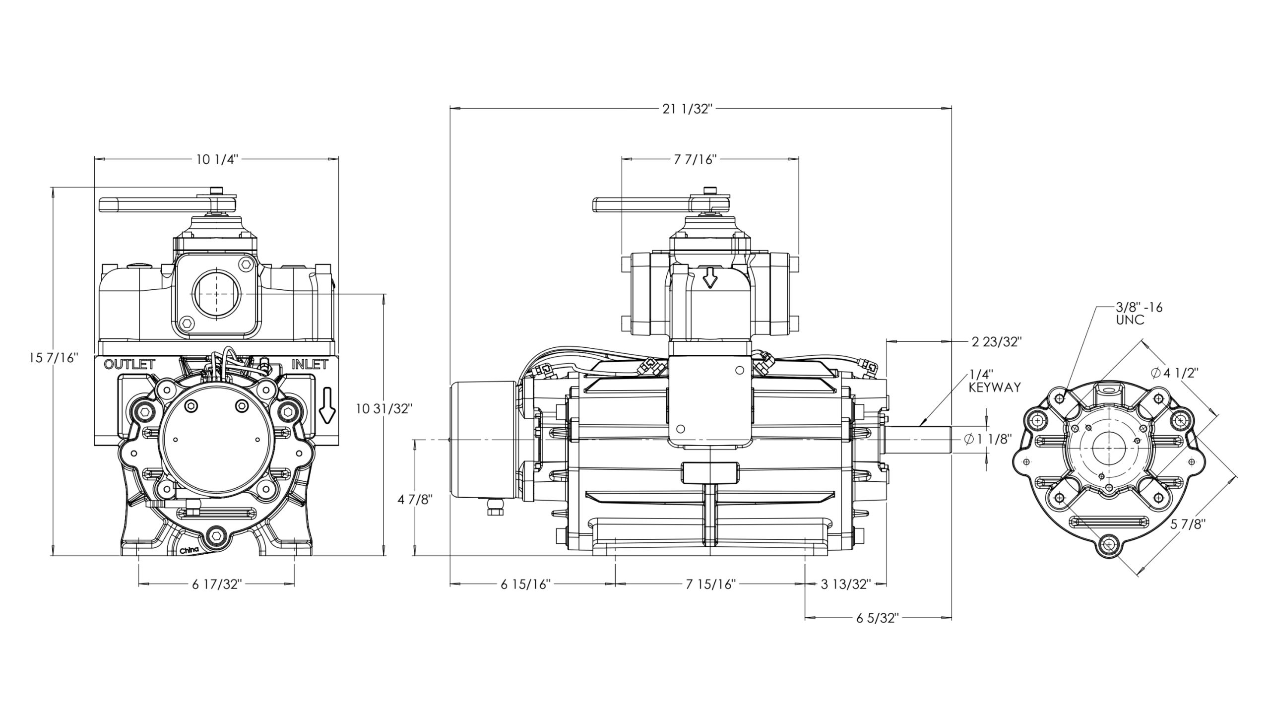 HD4V CCW & CW Dimensional Drawing